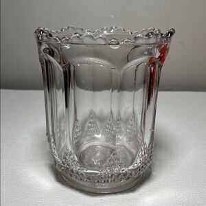 Vintage EAPG US Glass Galloway Vase Diamond Pattern Scalloped Rim